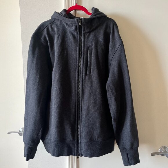 Lululemon Men’s Full Zip Hoodie Gray XXL Embroidered Logo - Picture 1 of 8